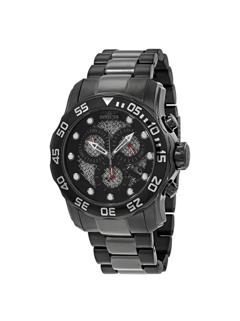 NWT Invicta Pro Diver Chronograph Black Open Weave Dial Men's Watch